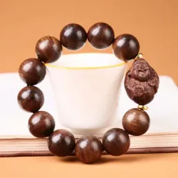 沈香の天然ブレスレット、ビーズ、数珠ブレスレットzzzzkkk7